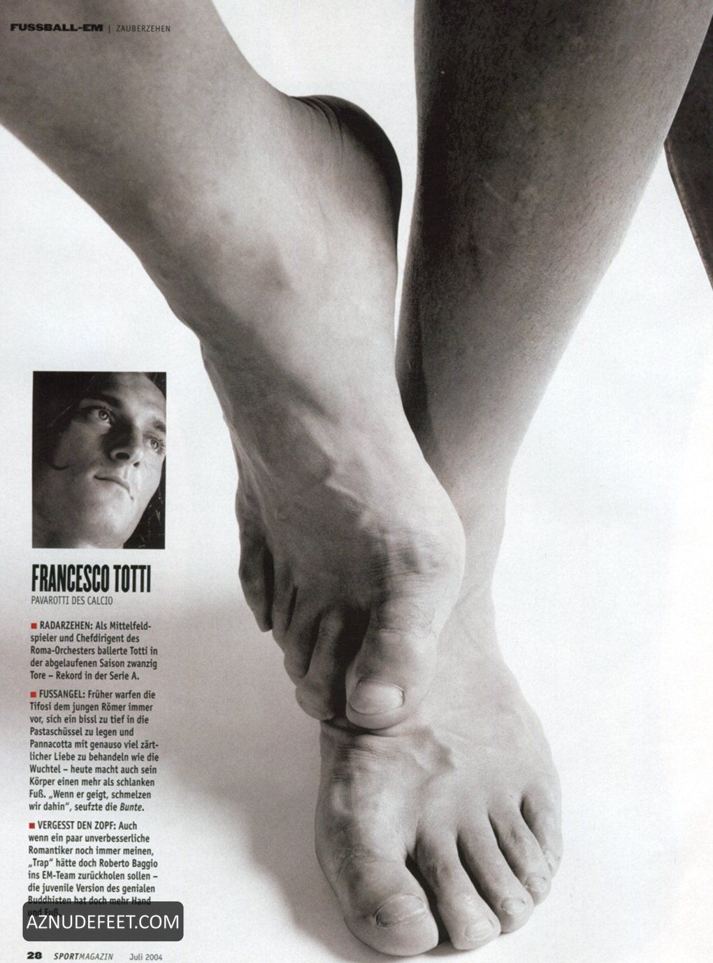 FRANCESCO TOTTI Feet - AZNudeFeet Men